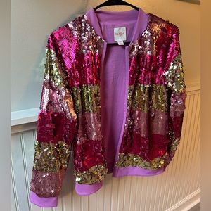 Sequin Colorful Jacket Size: Kids XL/Adult XS